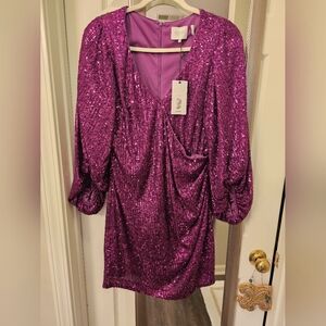 One33 social sequined wrap dress